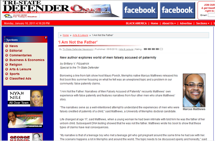 New author explores world of men falsely accused of paternity